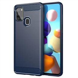 Stöttåligt Armor Carbon TPU-skal Samsung A21s - Blå