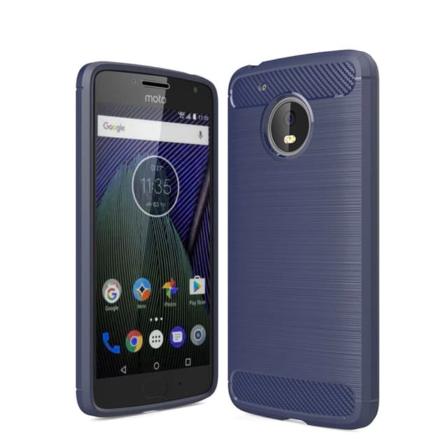 Stöttåligt Armor Carbon TPU-skal Moto G5 Plus - Blå