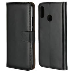 Plånboksfodral Äkta Skinn Huawei P Smart 2019 - Svart