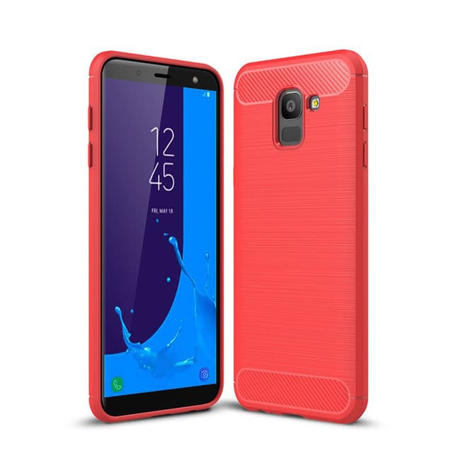 Stöttåligt Armor Carbon TPU-skal Samsung J6 (2018) - Röd