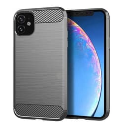 SKALO iPhone 11 Armor Carbon Iskunkestävä TPU suojakuori - Harmaa