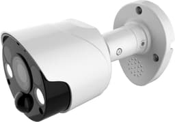 PoE-overvågningskamera med lampe - Hvid