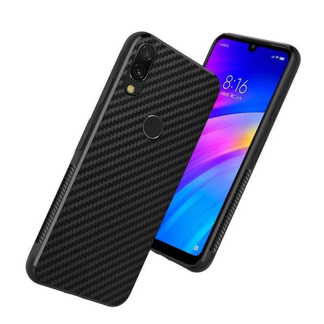 Carbon Fiber TPU-skal Xiaomi Redmi Note 7 - Svart - Svart
