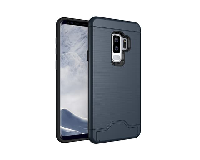 Samsung S9 PLUS | Armor skal | Korthållare - Blå