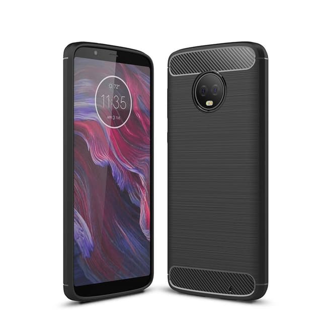 Stöttåligt Armor Carbon TPU-skal Moto G6 Plus - Svart