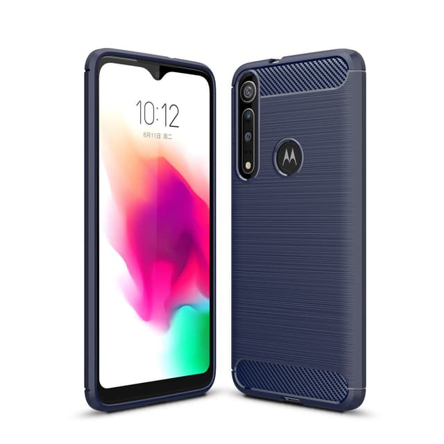 Stöttåligt Armor Carbon TPU-skal Moto G8 Plus - Blå