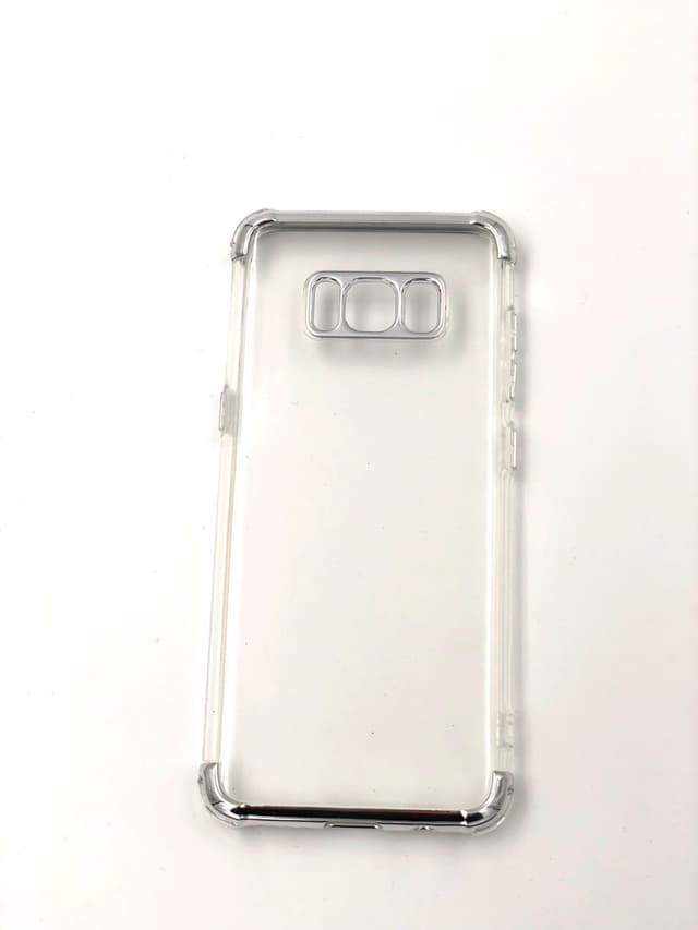 Extra tåligt design TPU | färgade kanter Samsung S8+ - Silver