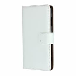 SKALO iPhone 12 Pro Max Flip Cover m. Pung i Ægte Læder - Hvid
