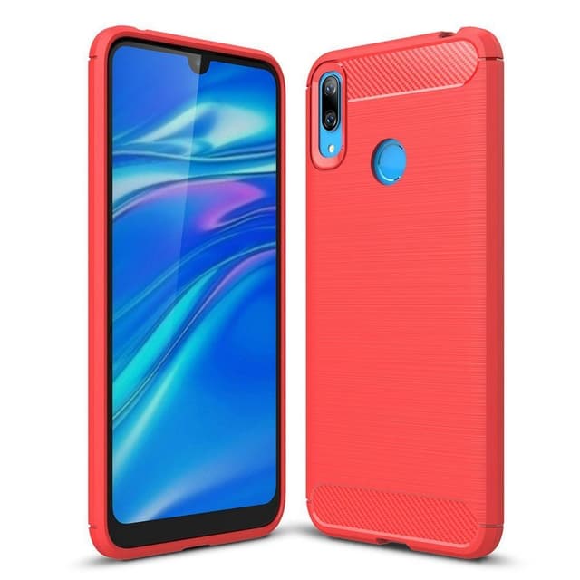Stöttåligt Armor Carbon TPU-skal Huawei Y6 2019 - Röd