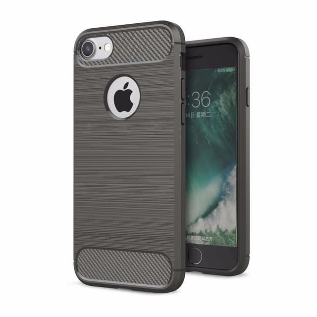 SKALO iPhone 7/8 Armor Carbon Stødsikker TPU-cover - Grå