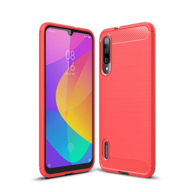 Stöttåligt Armor Carbon TPU-skal Xiaomi Mi A3 - Röd