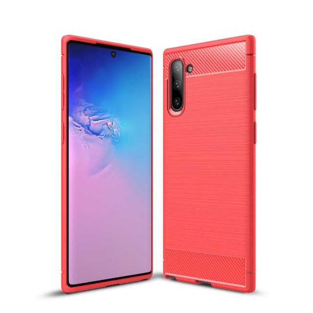 Stöttåligt Armor Carbon TPU-skal Samsung Note 10 - Röd