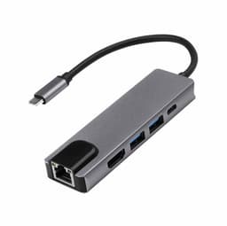 USB-C Hub med 4K HDMI, 2 USB3.0, USB-C og Gigabit Ethernet