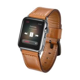 Apple Watch -ranneke aitoa nahkaa 42 mm - ruskea