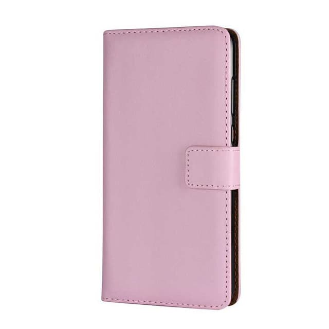 Plånboksfodral Äkta Skinn Xiaomi Mi Note 10/10 Pro - Ljusrosa