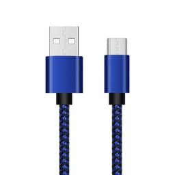 USB-C flettet ladekabel 3m - Blå