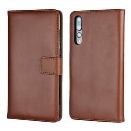 SKALO Huawei P20 Pro Flip Cover m. Pung i Ægte Læder - Brun