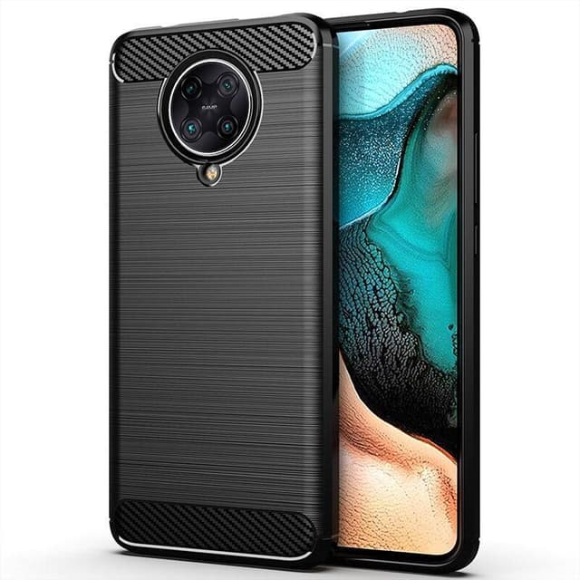 Stöttåligt Armor Carbon TPU-skal Xiaomi Poco F2 Pro - Svart