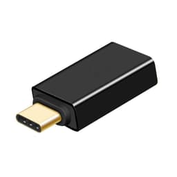 USB-C (uros) - USB 3.0 (naaras) -sovitin - musta