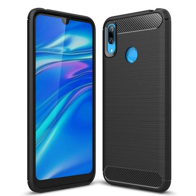 Stöttåligt Armor Carbon TPU-skal Huawei Y7 2019 - Svart - Svart