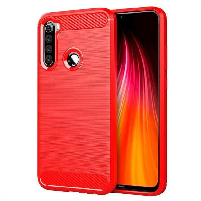 Stöttåligt Armor Carbon TPU-skal Xiaomi Redmi Note 8T - Röd