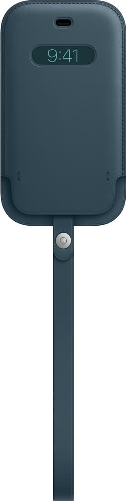 iPhone 12 mini lädersleeve med  MagSafe (baltic blue)