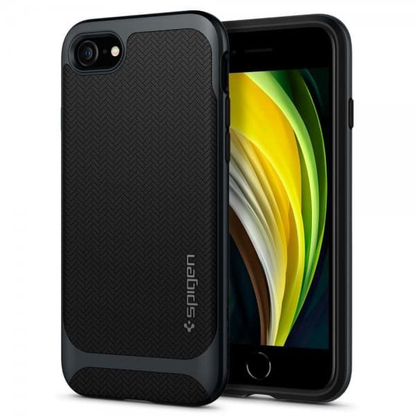 Spigen iPhone 7/8/SE 2020 Cover Neo Hybrid Herringbone Metal Slate
