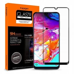 Spigen Samsung Galaxy A70 Skärmskydd GLAS.tR Härdat Glas Full Size Svart