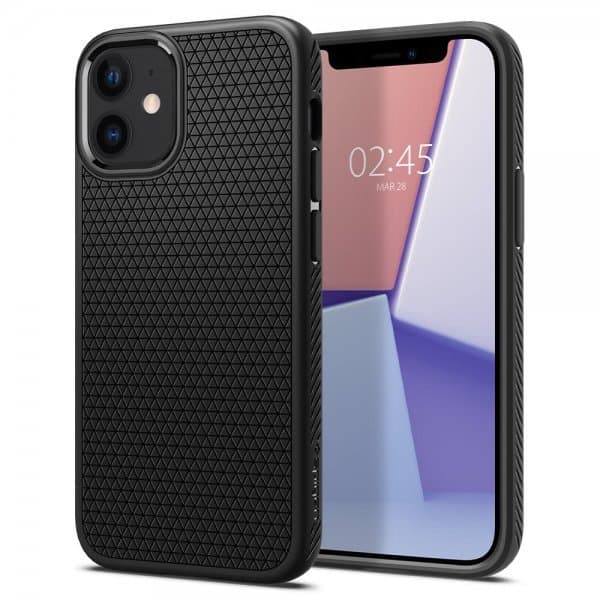 Spigen iPhone 12 Mini Suojakuori Liquid Air Matte Black