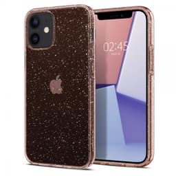 Spigen iPhone 12 Mini Deksel Liquid Crystal Glitter Rose Quartz