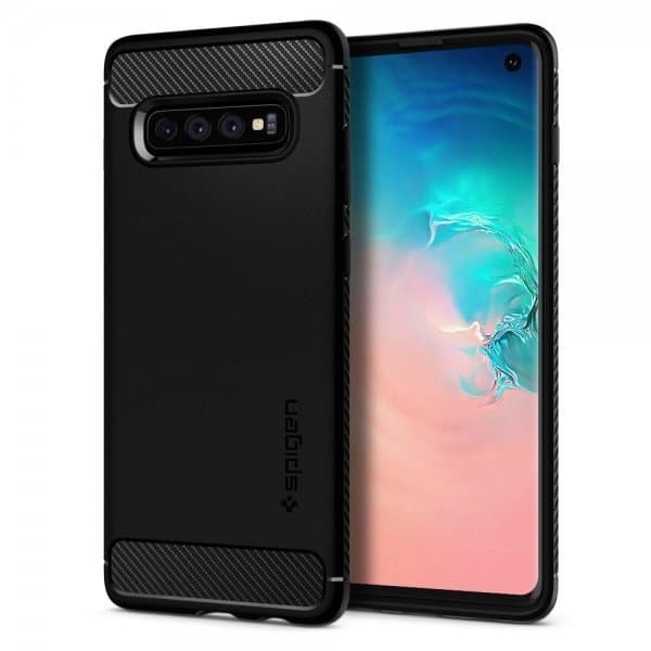 Spigen Samsung Galaxy S10 Deksel Rugged Armor Matte Black