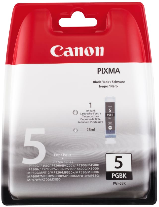 Canon blekkpatron PGI-5BK Sort