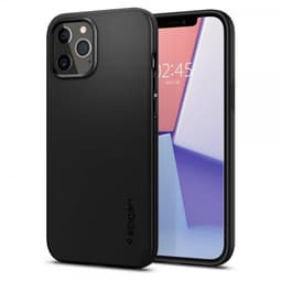 Spigen iPhone 12/iPhone 12 Pro Deksel Thin Fit Svart