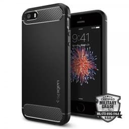 Spigen Rugged Armor Deksel till iPhone 5 / 5S / SE 2016 Svart