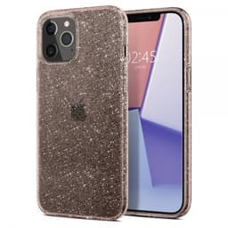 Spigen iPhone 12/iPhone 12 Pro Suojakuori Liquid Crystal Glitter Rose Quartz