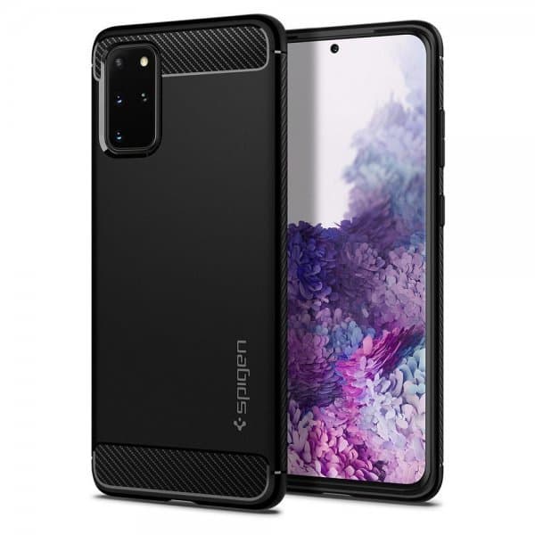 Spigen Samsung Galaxy S20 Plus Skal Rugged Armor Matte Black