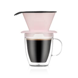 Kahvinsuodatin ja kaksoisseinäinen muki Bodum POUR OVER