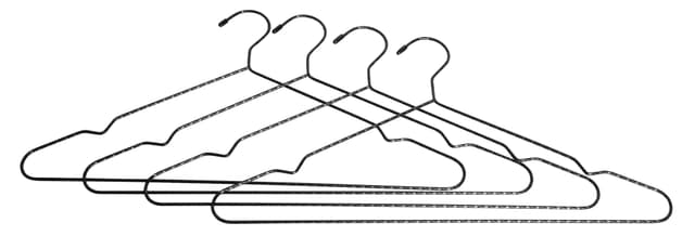 Kleshenger, flettet, svart - 4-pk