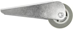 Möbelhjul 40 mm, fast vågrätt - svart gummi