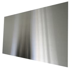 Stänkskiva fyrkantig 800x400 mm - rostfritt stål