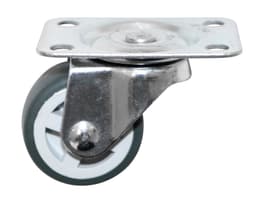Møbelhjul 30mm Dreje - Grå gummi