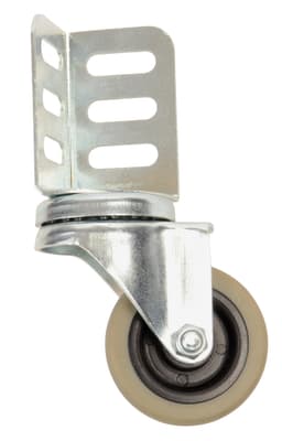 Møbelhjul 50 mm, kan dreies loddrett - svart gummi