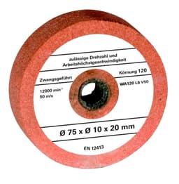 Slibehjul 75x10x20mm, G120, tilbehør til bænksliber