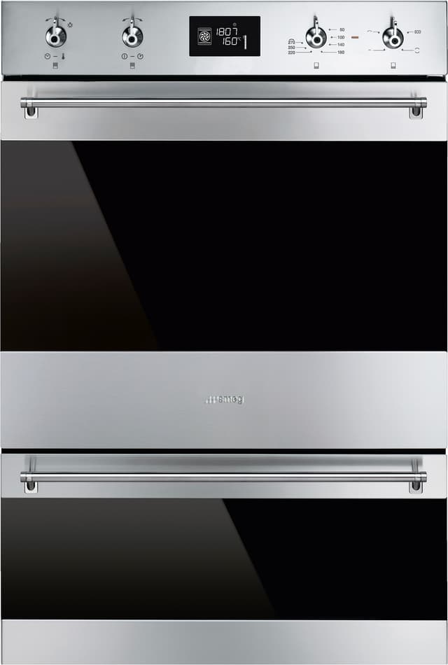 Smeg Classic Indbygningsovn med kompaktovn DOSP6390X (rustfrit)
