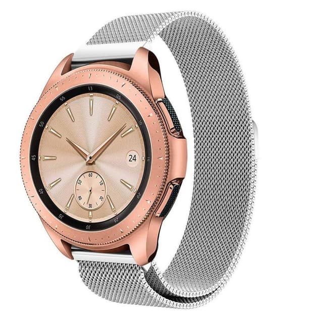 Milanese RSF-teräsrannekoru Samsung Galaxy Watch 42mm-hopea
