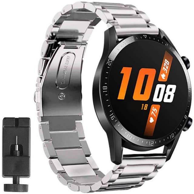 Huawei Watch GT2 rustfrit stål armbånd - sølv