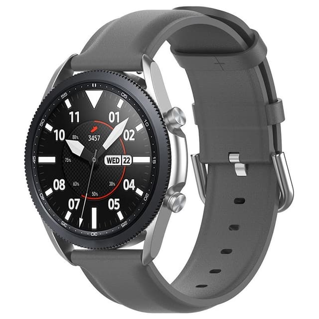 Nahkarannekoru Samsung Galaxy Watch 3 (41mm) - Harmaa