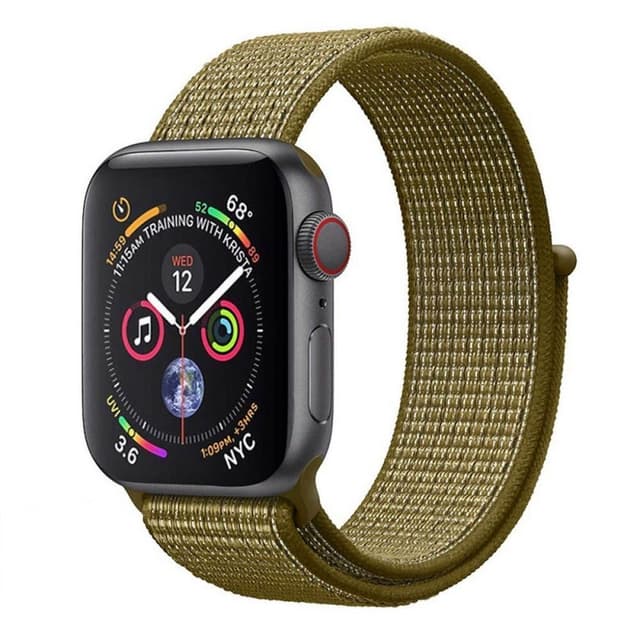 Apple Watch 4 (44mm) Nylon armbånd - Olive Flak