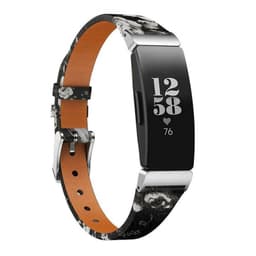 Blomsterlær armbånd FITBIT Inspire / Inspire HR - Svart