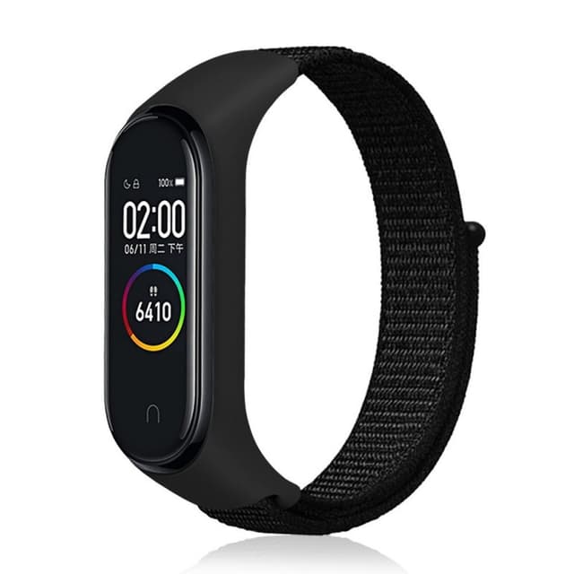 Nylon Armband Xiaomi Mi Band 3 / 4 - Dark Black